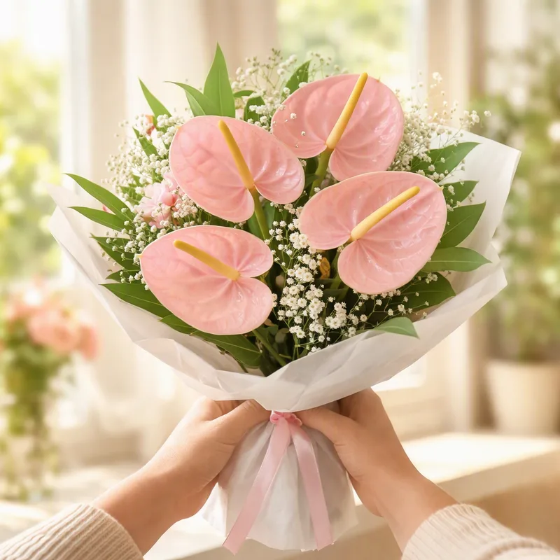 Anthurium (Flamingoblume) - rosa - Bild 3