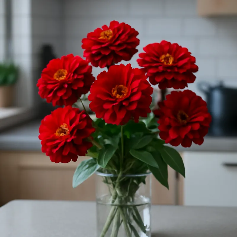 Zinnie - rot - Bild 3